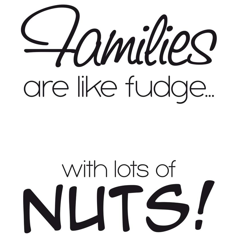 Adesivo murale - Families are like fudge... (2 colori)