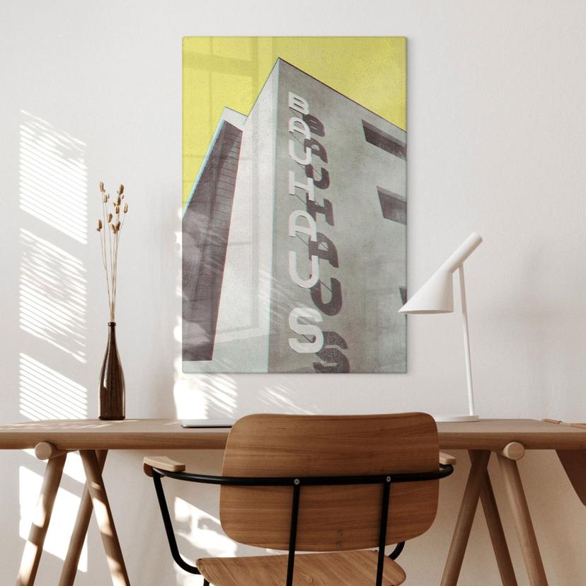 Stampa su vetro Vintage Bauhaus Dessau Architettura - Blursbyai