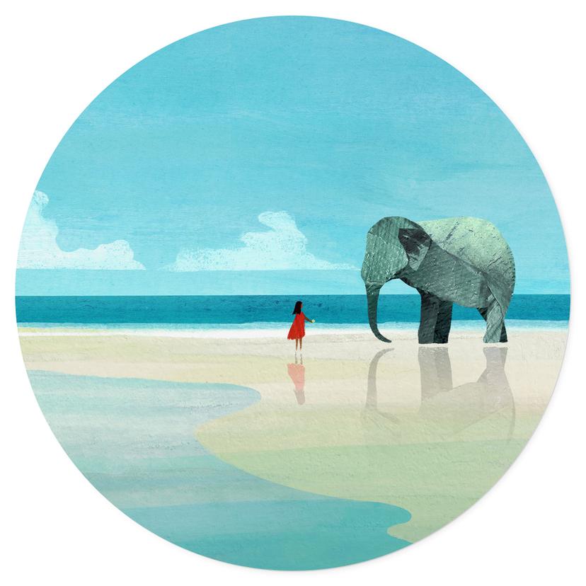 Adesivo murale Spiaggia degli elefanti in India - Rivers