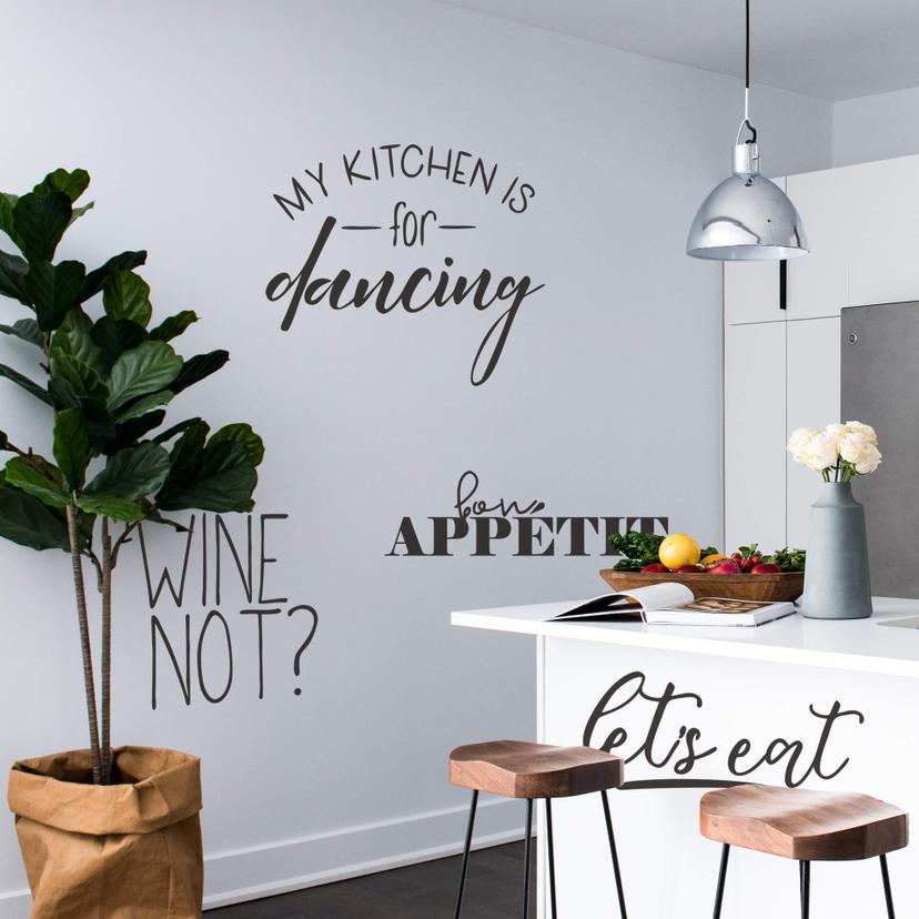 Sticker mural Phrases pour la cuisine