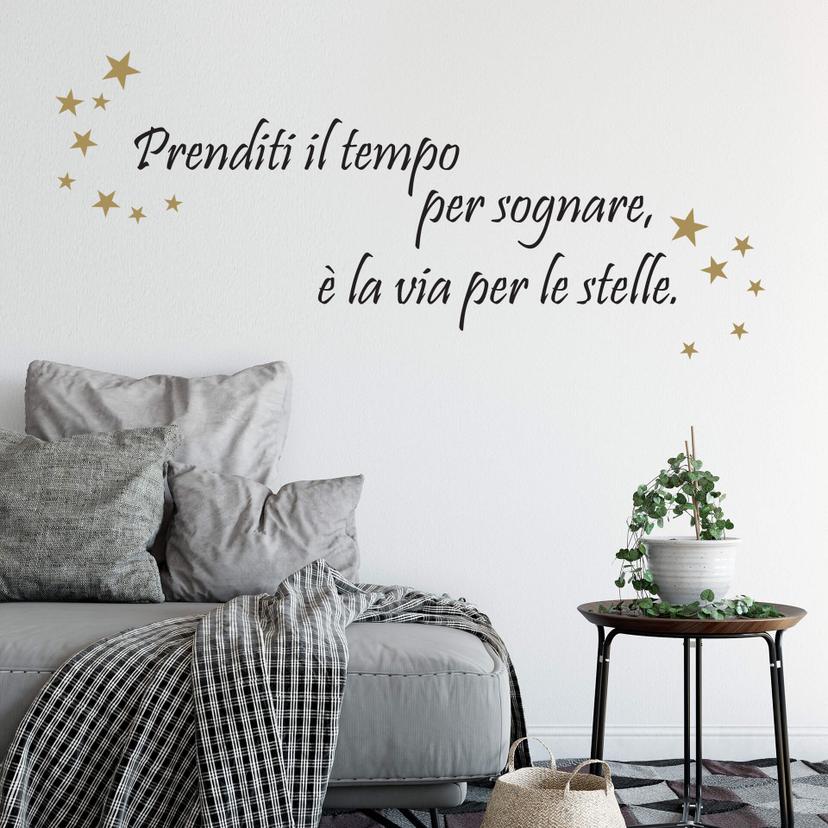 Muursticker Prenditi il tempo per sognare (2-kleurig)