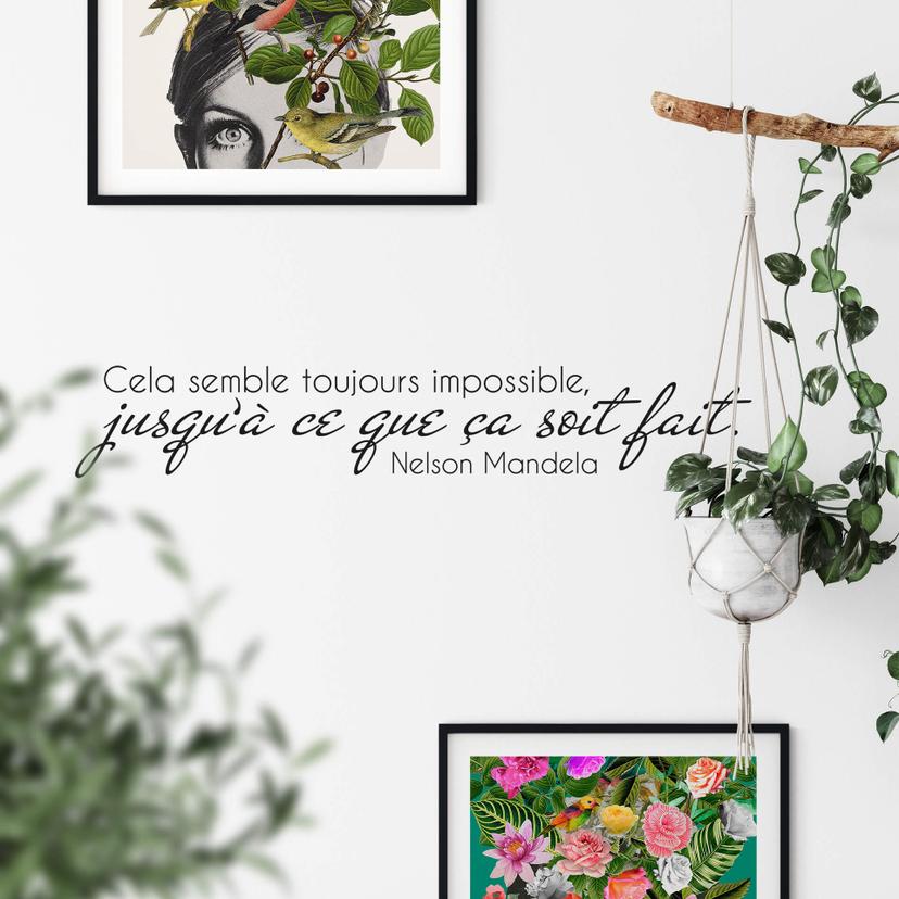 Muursticker Cela semble toujours impossible...