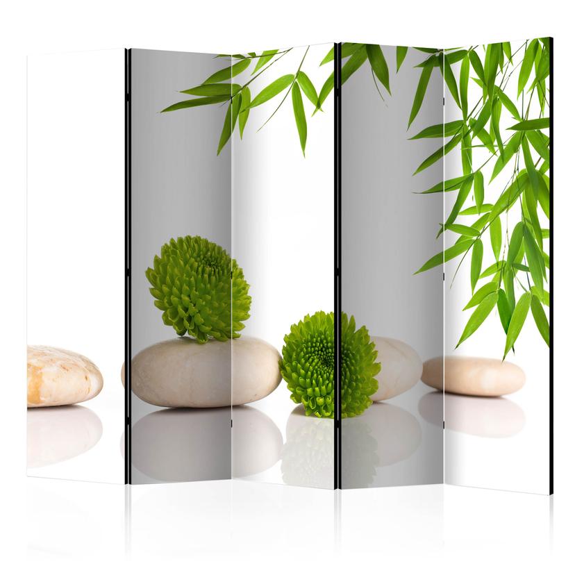 Schermo divisorio - Verde relax, 3 pezzi