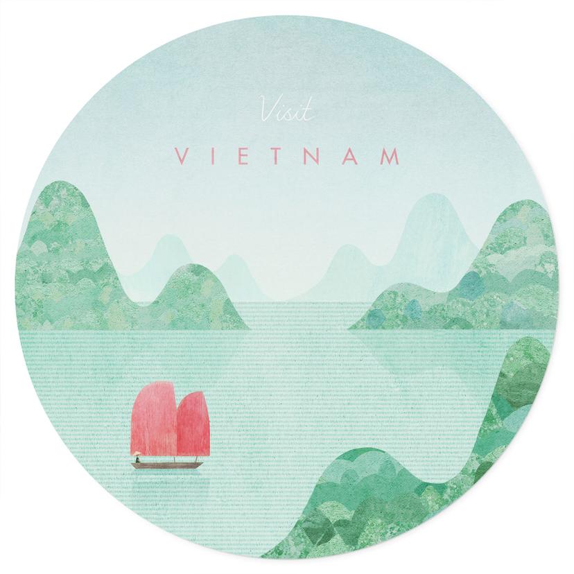 Wallsticker Halong Bay på resor i Vietnam - Rivers - Rund