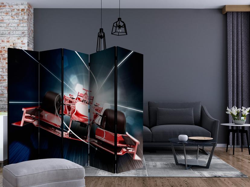 Schermo divisorio - Velocità e dinamica della Formula 1 , 5 pezzi - 225x172 cm