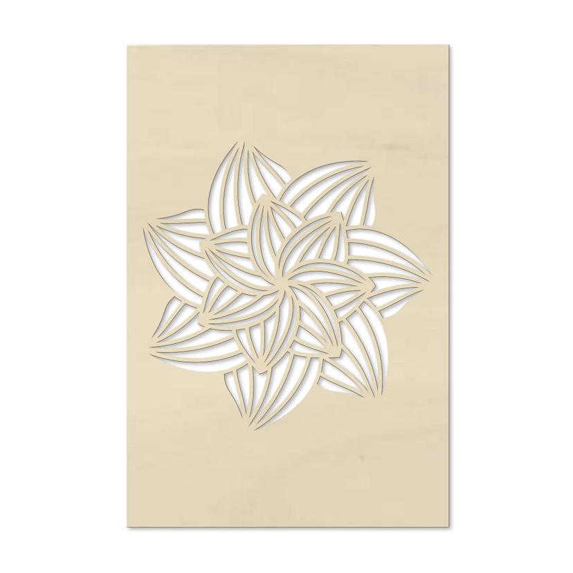 Dekorativ bild av poppel - Mandala-blomma