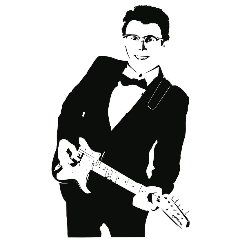 Sticker mural - Buddy Holly