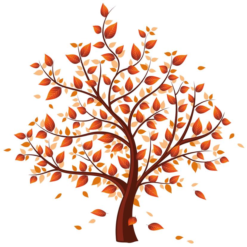 Adesivo murale - Albero autunnale 2