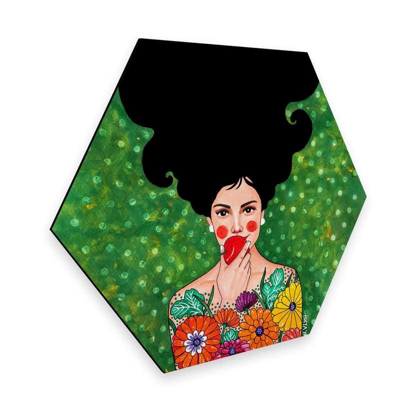 Hexagon Dibond Hülya - Red Apple
