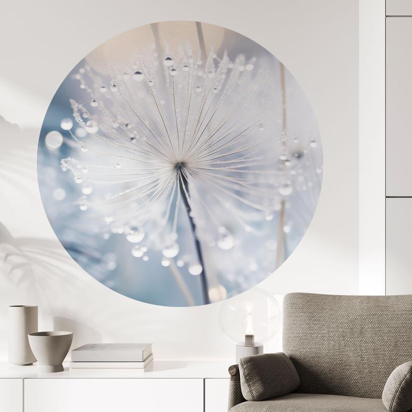 Wallsticker Funklende mælkebøtter - Treechild - Rund