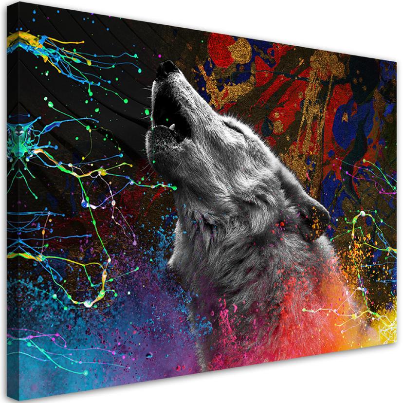 Canvasbillede, ulv dyr natur