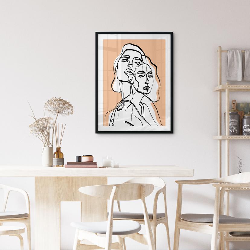 Poster Ritratto in linea di due donne - Treechild