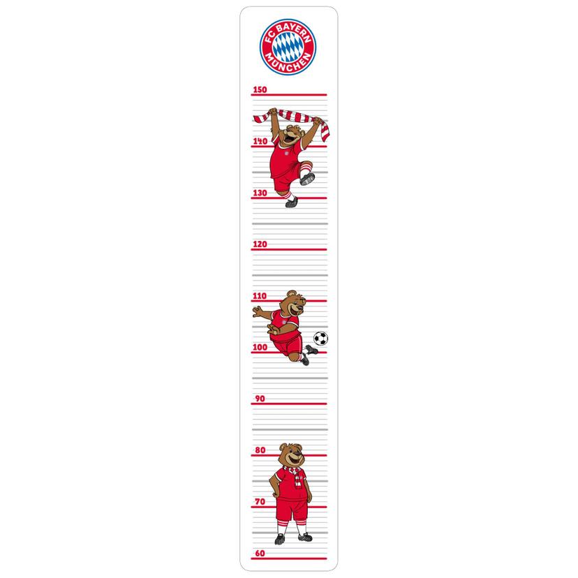 Wandsticker Wandtattoo FC Bayern Bernie Messlatte - 19x110 cm