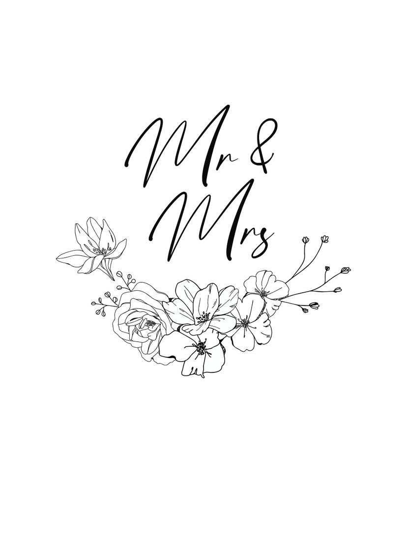 Poster Mr & Mrs+ Testo personalizzato