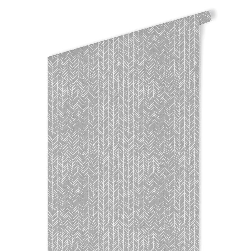 Papier peint à motifs - Lignes abstraites - noir et blanc