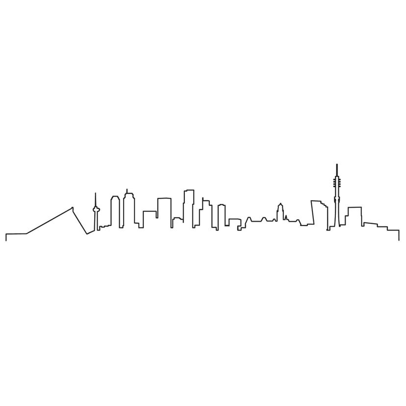 Adesivo murale - Rotterdam Skyline