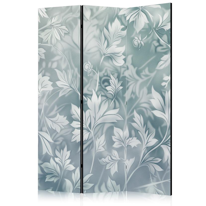 Paravent, Raumteiler freistehend, Trennwand - Ornaments in Rubbed Faded Turquoise: Floral Pattern