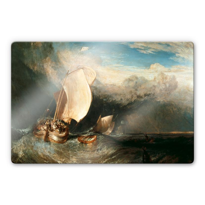Tableau en verre - Turner - Bateaux de pêche