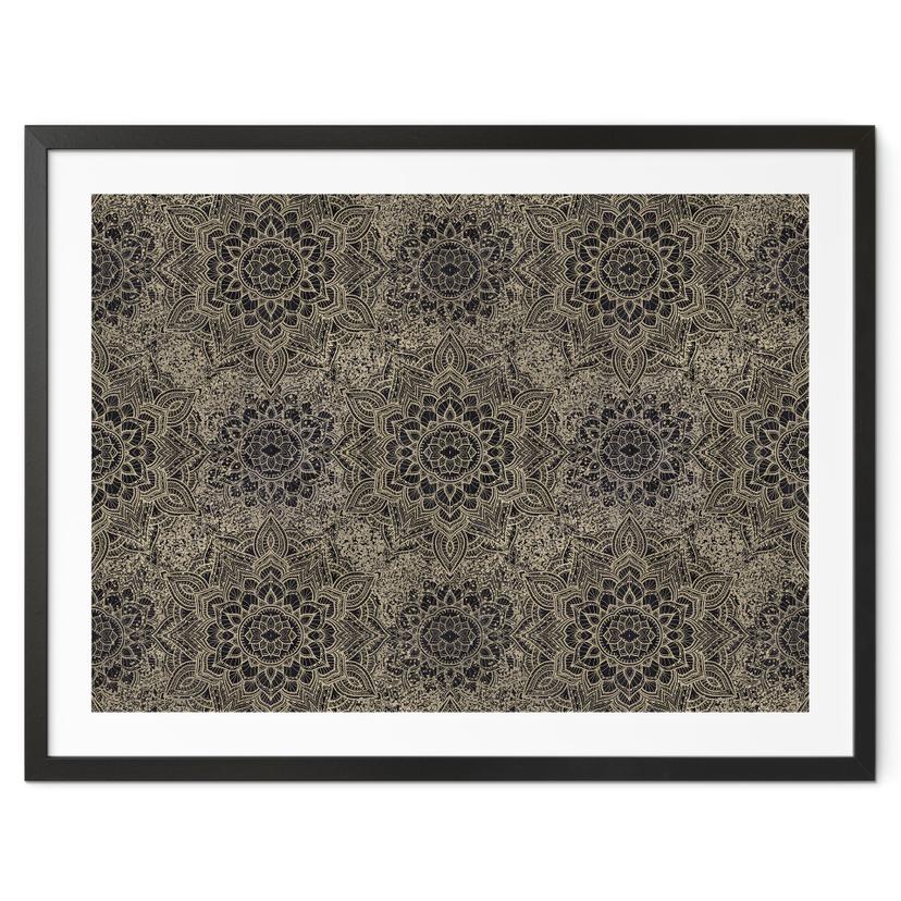 Plakat Mandala Boho Antik Guld - Bloomery Decor
