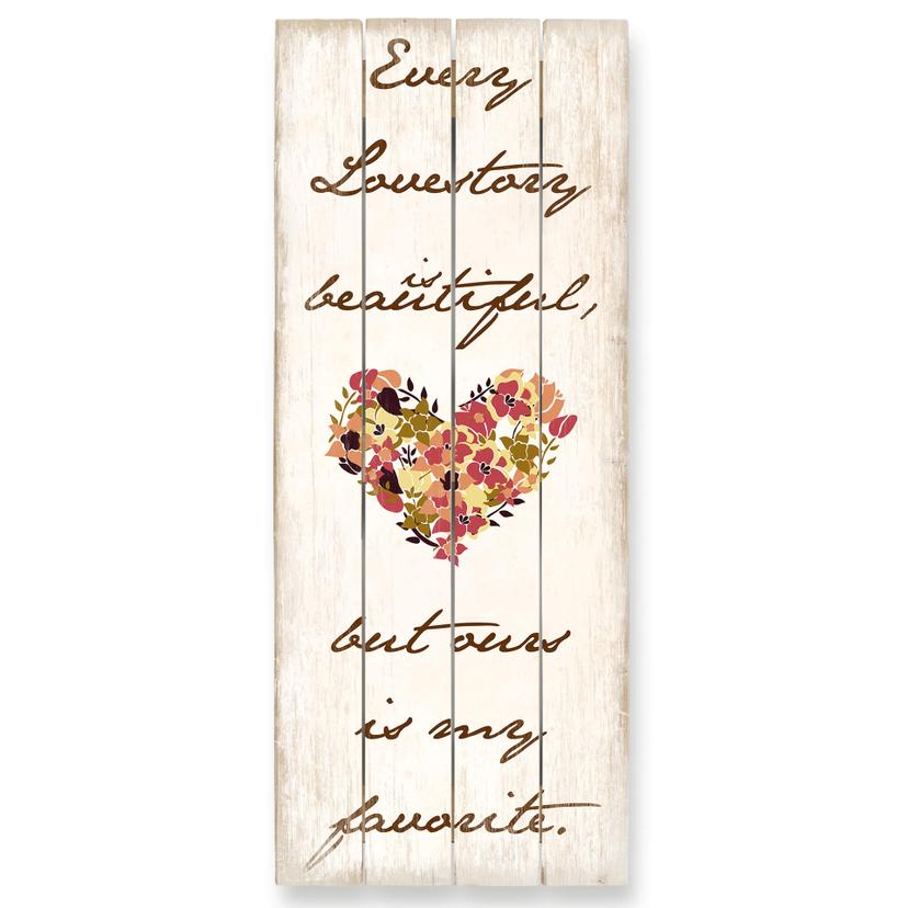 Houten Wanddecoratie Every Love Story is Beautiful