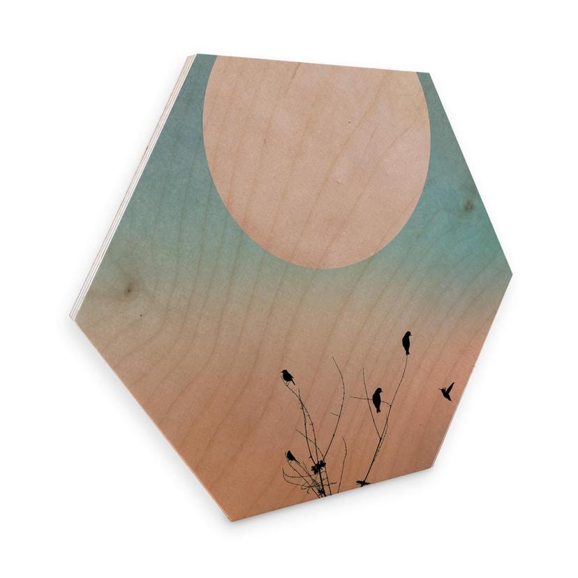 Hexagon hout - Kubistika - Warm Morning