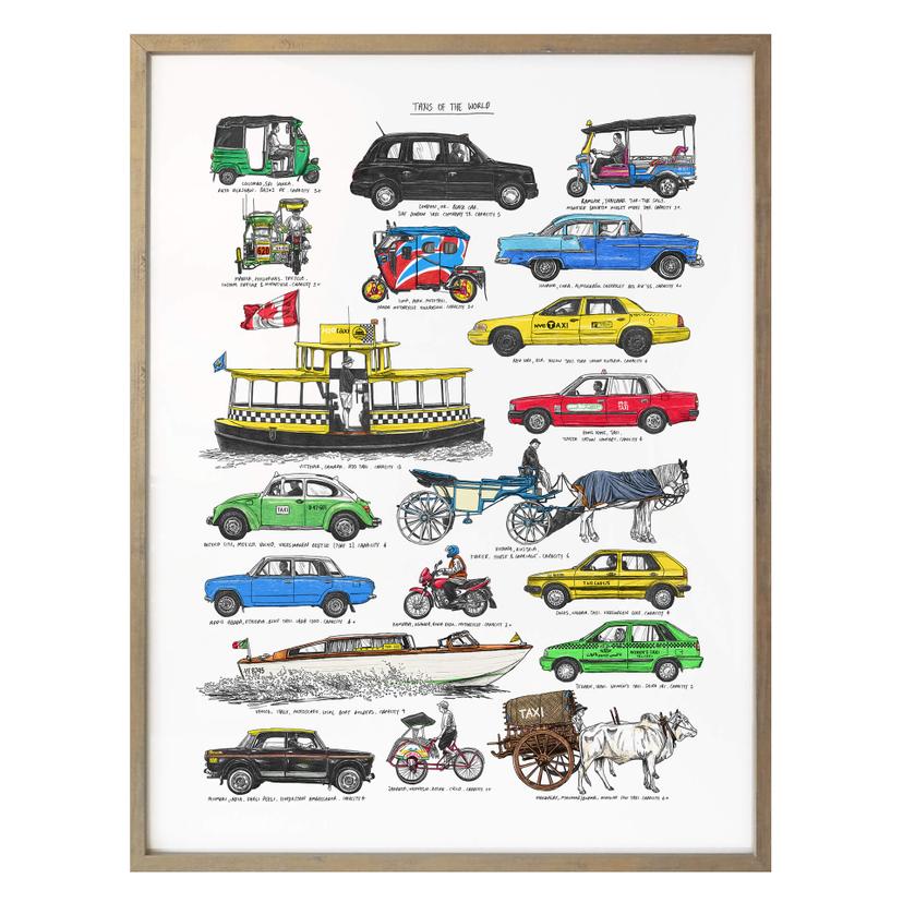 Póster Sparshott - Taxis del mundo