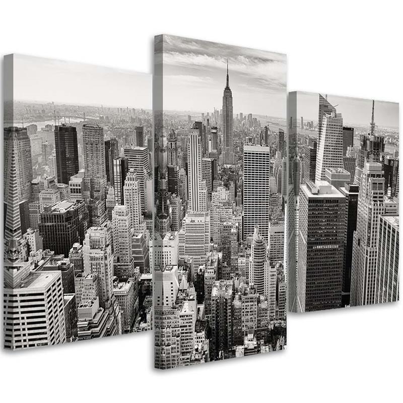 3 stykke lærredstryk, New York Manhattan City