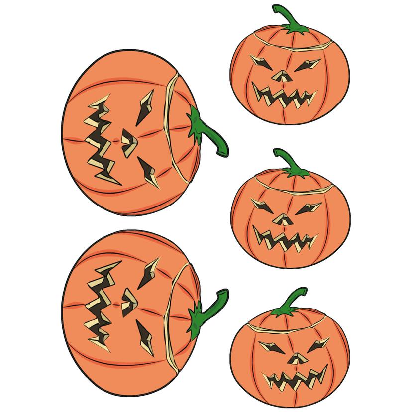 Sticker mural - Set Citrouilles