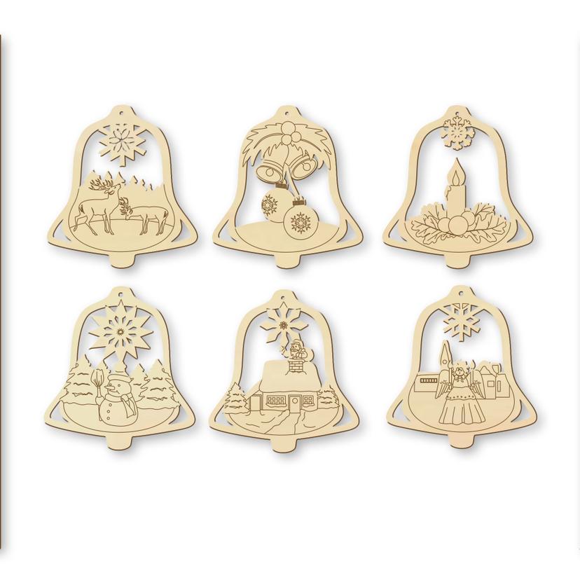 Decori natalizi - Campane Set di 6