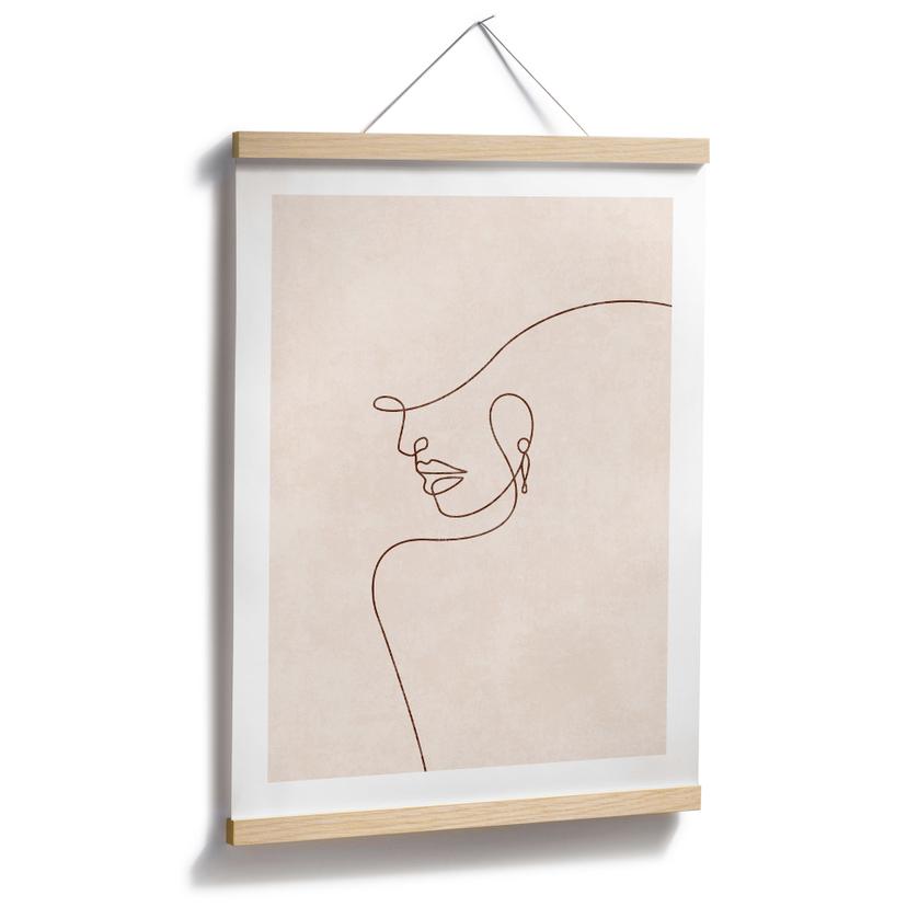 Póster Delicados contornos de una mujer - Line Art - Tunaboylu