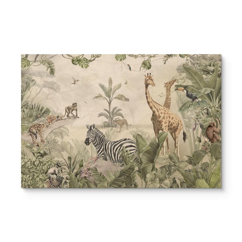Houten Wanddecoratie jungle dieren op een Afmeting - Ms Tiff