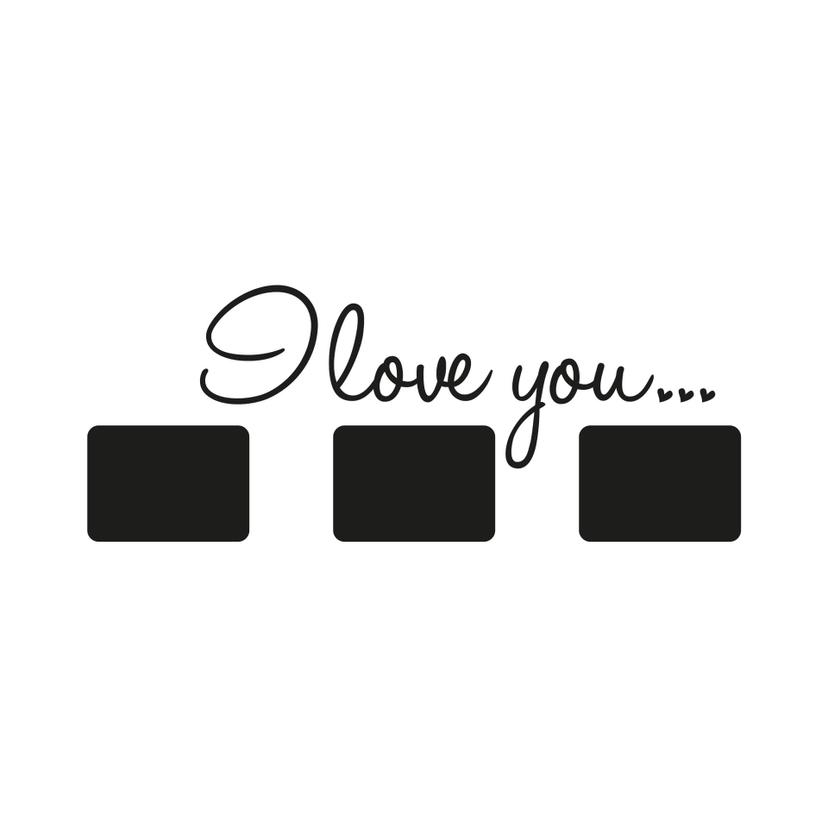 I love you con spazio per foto