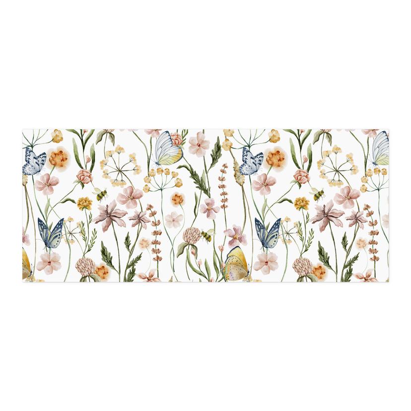 Pannello posteriore autoadesivo Prato di primavera con farfalle - UN Designs