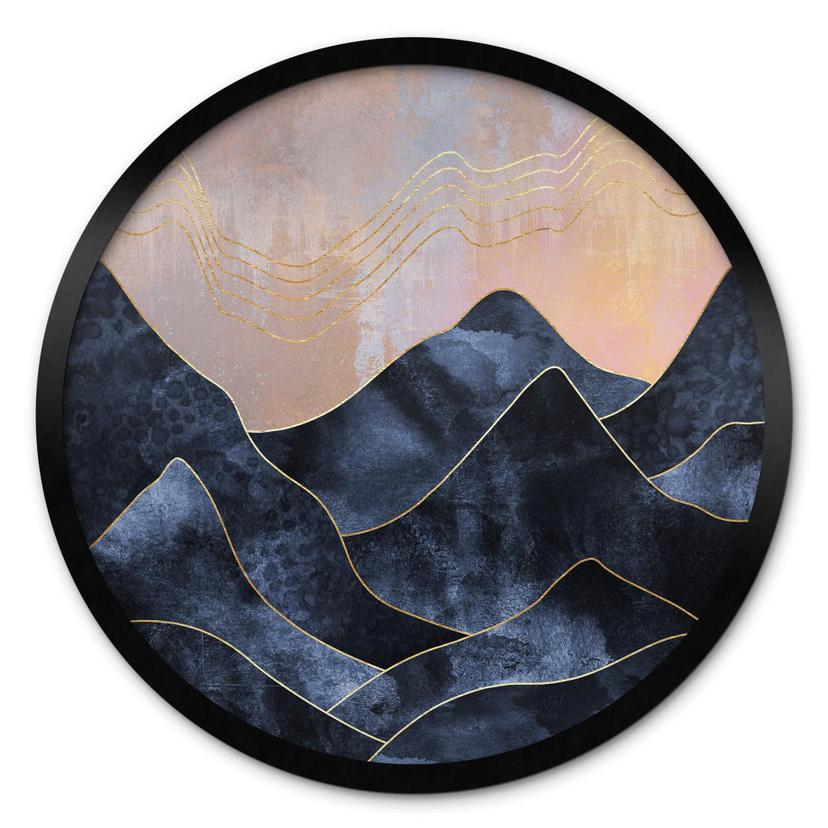 Póster Fredriksson - Cordillera jaspeada - Redondo