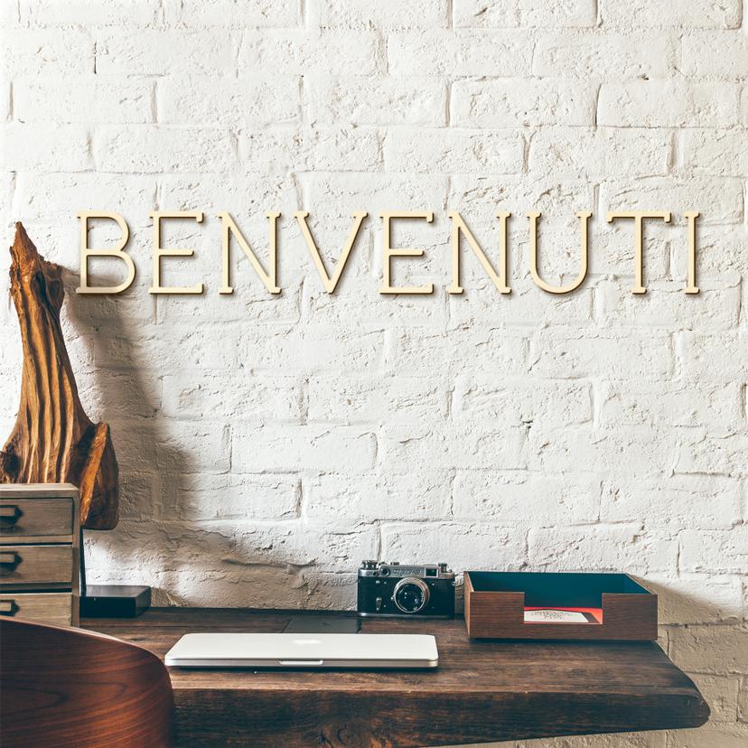 Lettres décoratives en bois placage peuplier - Benvenuti
