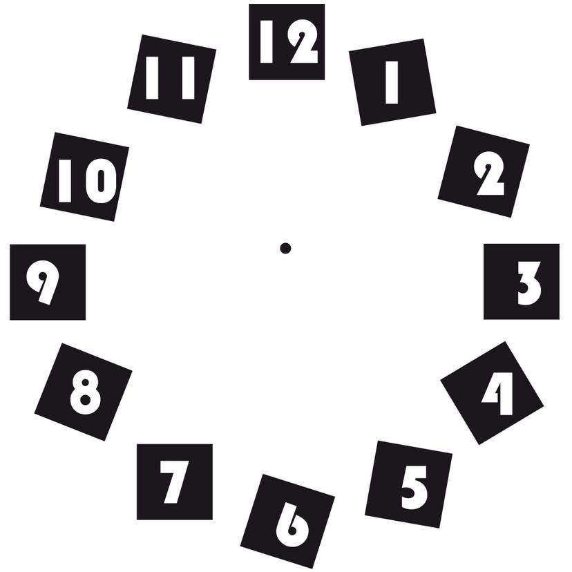 Adesivo murale - Orologio da parete Digits