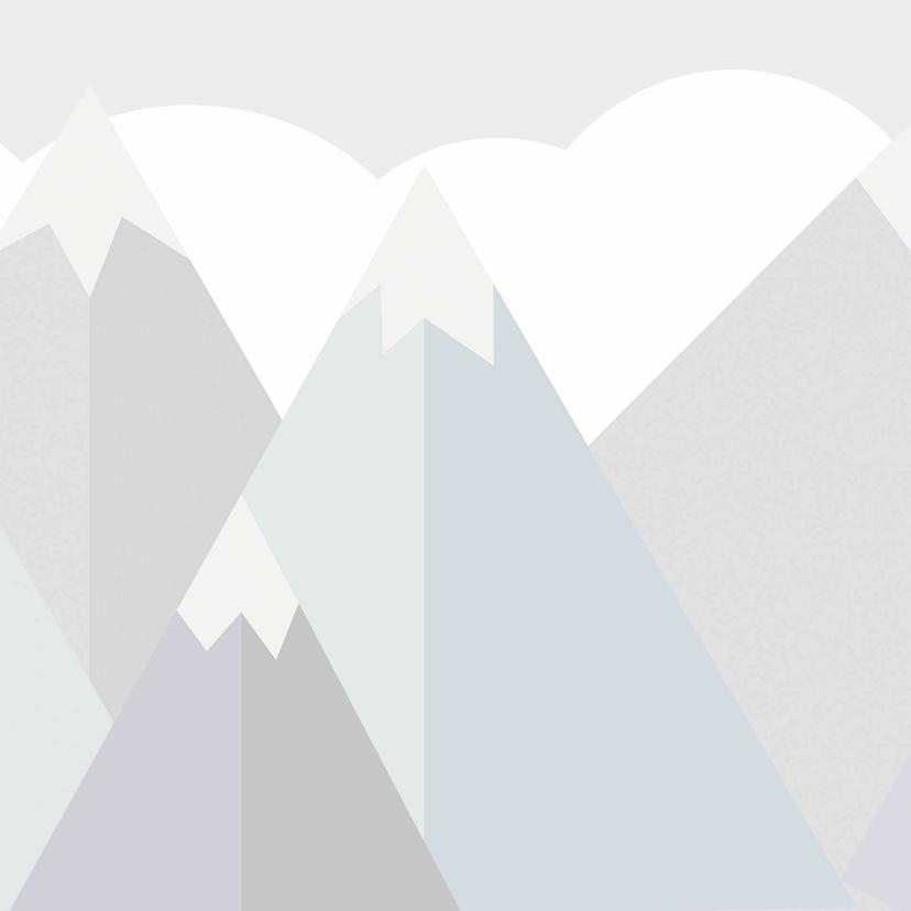 KidsMountains1 Carta da parati di montagna in grigio bianco - Carta da parati in tessuto non tessuto