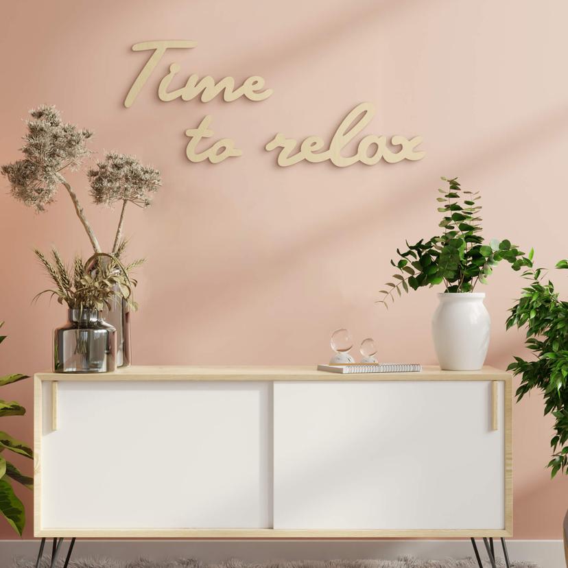 Decoración en madera de álamo - Hora de relajarse
