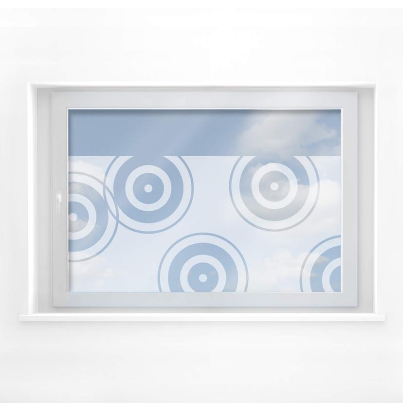 Matteret glas - Retro cirkler