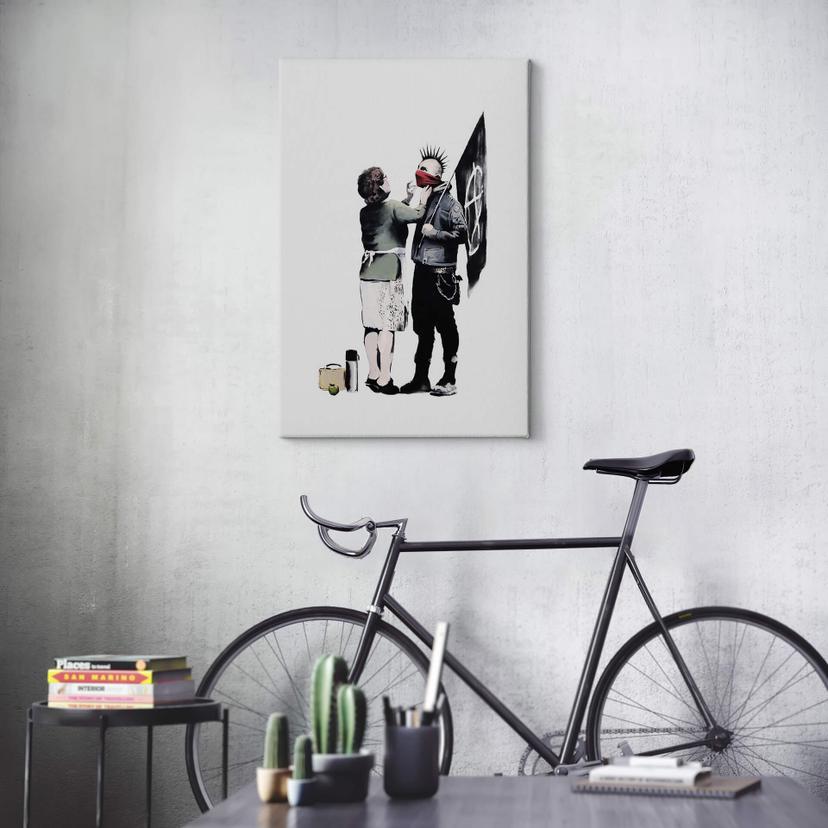 Stampa su tela Banksy - Ascolta mamma!