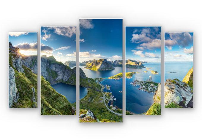Wandbild Roemmelt - Aussicht vom Reinebringen - Set (5 tlg.)