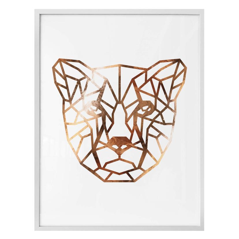 Plakat - Origami leopard - Kobbereffekt