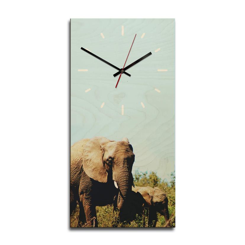 Horloge murale en bois - Randonnée dans la steppe
