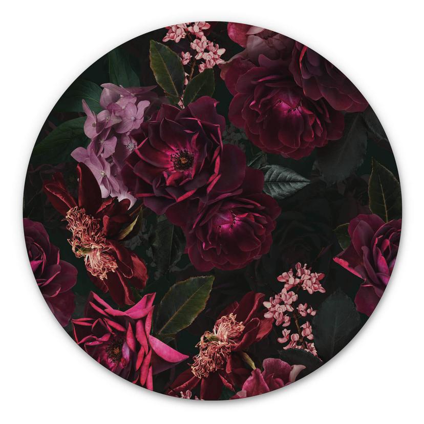 Tableau sur Alu-Dibond UN Designs - Fleur de Paris - Rond