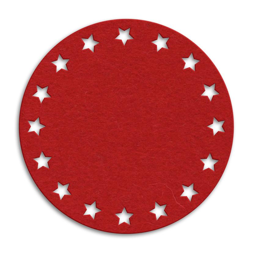 Tappeto in feltro natalizio - Ghirlanda di stelle