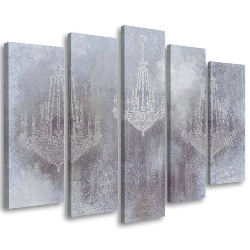 Canvas print 5 dele, lysekrone