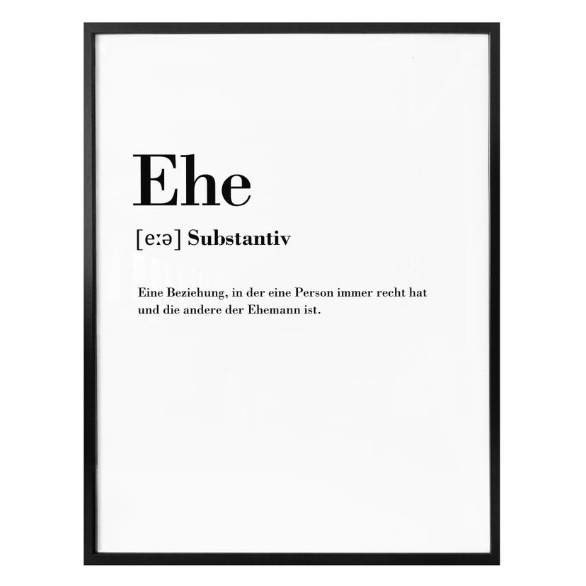 Poster Grammatik - Ehe