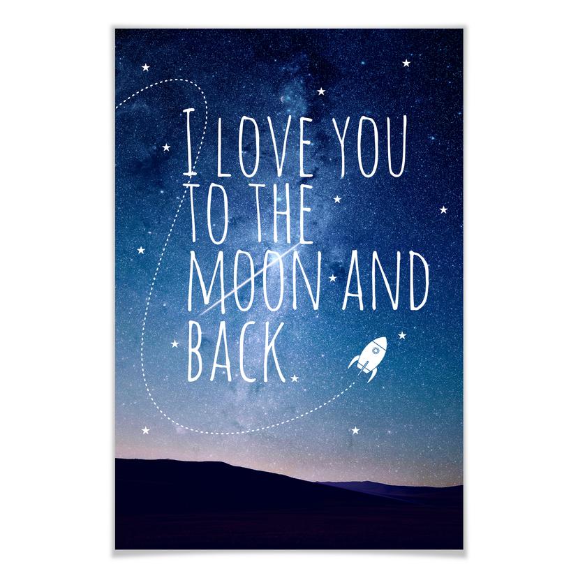 Poster - I love you to the Moon and back