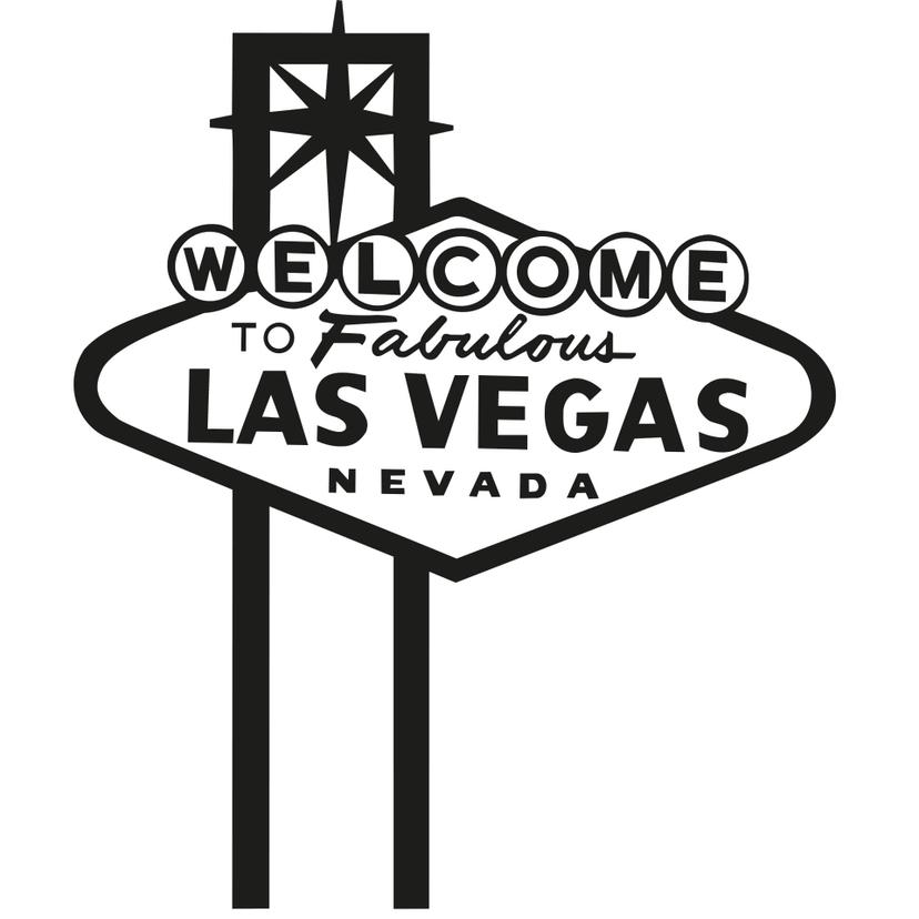Adesivo murale - Cartello Las Vegas