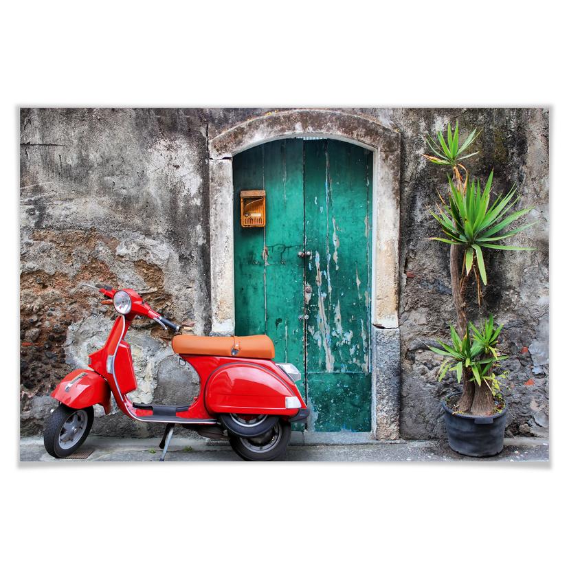 Poster - Scooter rosso